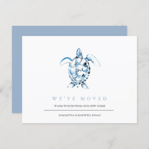 Änderung der Anschrift Blue Sea Turtle Card am Str Postkarte