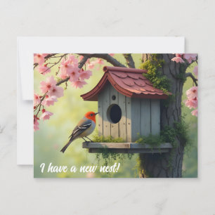 Änderung der Anschrift im Frühjahrshaus Postkarte