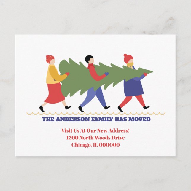 Änderung der Anschrift Neue Zuhause-Adresse Announ Ankündigungspostkarte (Vorderseite)