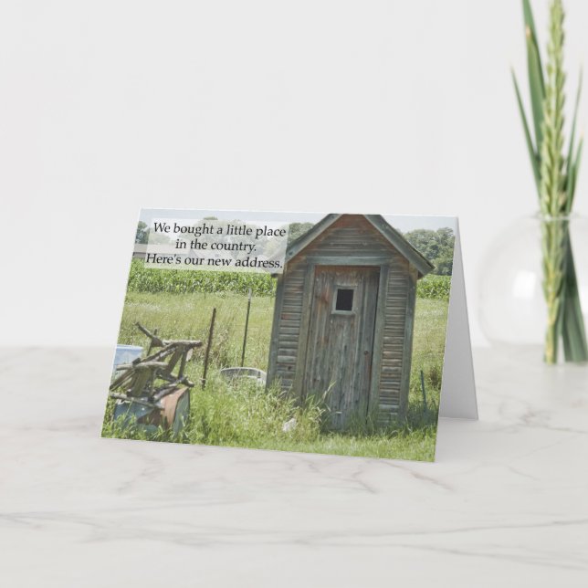 Änderung der Anschrift: Ort im Land Ankündigung (Vorderseite)