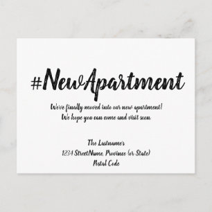 Änderung der Anschrift Postkarte