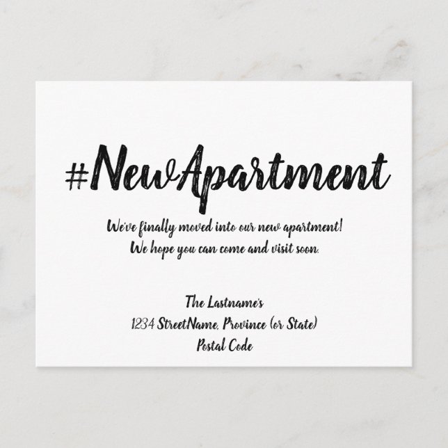 Änderung der Anschrift Postkarte (Vorderseite)