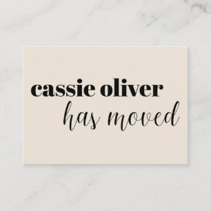 Änderung der Anschrift: Single Person Card Visitenkarte