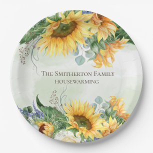 Änderung der Anschrift Sonnenblumen Grünland Pappteller