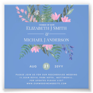 Änderung der Datumspläne Aufschiebung der Wildblum Fotodruck