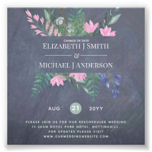 Änderung der Datumspläne Aufschiebung der Wildblum Fotodruck