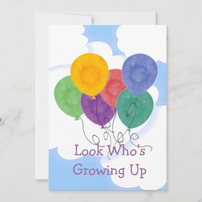 Änderung der Einladung zur Geburtstagspartei (Vorderseite)