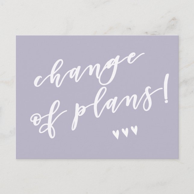 Änderung der Pläne! Aufschub wegen Corona Postkarte (Vorderseite)