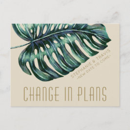 Änderung der Pläne für die Verschiebung tropischer Postkarte