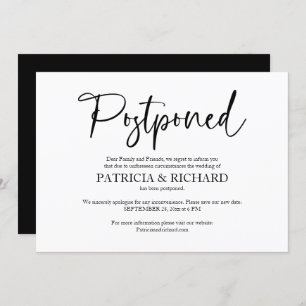 Änderung der Pläne für die verspätete Ankündigung