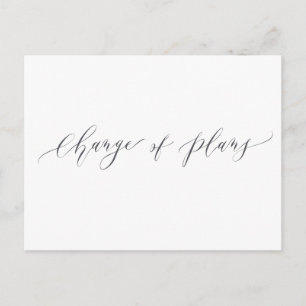 Änderung der Pläne Grüne Hochzeit verschieben Postkarte