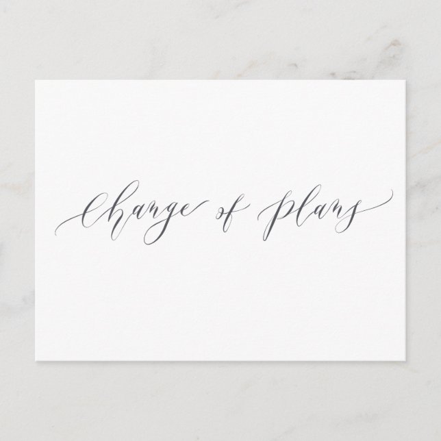 Änderung der Pläne Grüne Hochzeit verschieben Postkarte (Vorderseite)