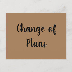 Änderung der Pläne Hochzeitstornierung Aufschub  Postkarte