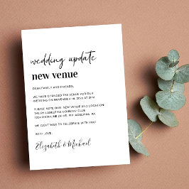 Änderung der Pläne Neuer Termin für Hochzeiten Ankündigung