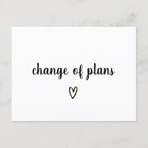 Änderung der Pläne Schwarzes und Weiß Herz verscho Ankündigungspostkarte