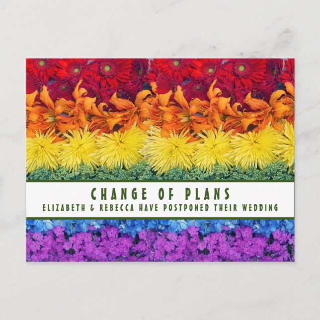 Änderung der planmäßigen Blume Postkarte (Vorderseite)