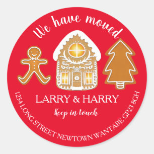 Änderung des Adressenaufklebers Weihnachtskuchen Runder Aufkleber