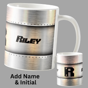 Änderung des Anfangsnamens O P Q R S T Metallstrei Kaffeetasse
