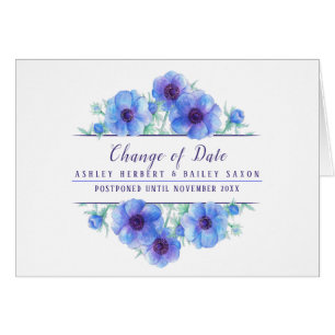 Änderung des Datums anemone blauen Hochzeit versch