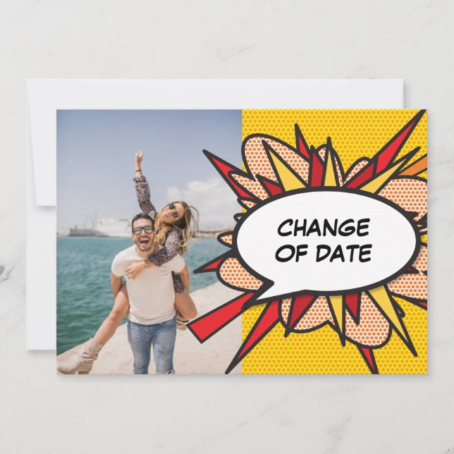 Änderung des Datums des Comic "Zurückgestellt" Save The Date (Vorderseite)