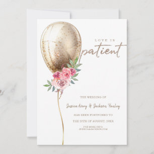 Änderung des Datums Hochzeit Luxus Beige Ballon Ankündigung