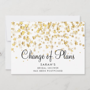 Änderung des Datums Zurückgestellte Brautparty Gol Save The Date