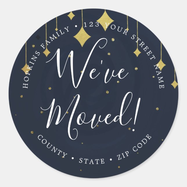 Änderung des Namensaufklebers Gold der Marine Runder Aufkleber (Vorderseite)