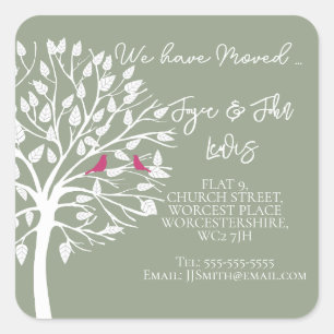 Änderung des Stammbaums der Adressenaufkleber Quadratischer Aufkleber