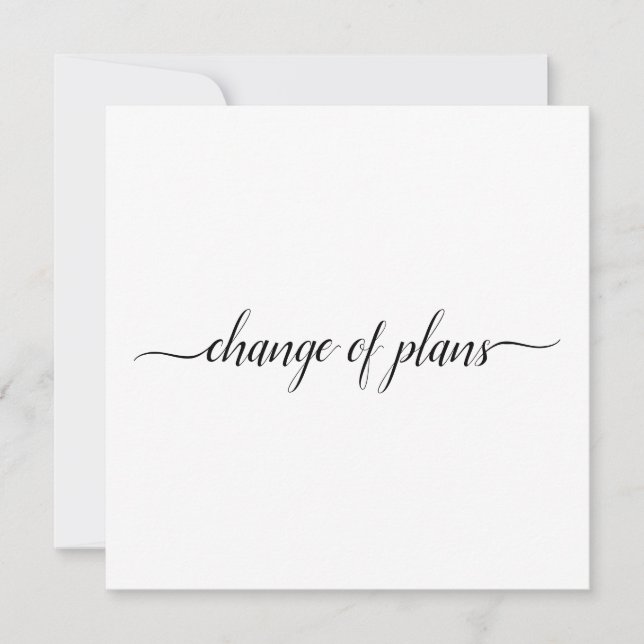 Änderung von Hochzeitplänen storniert oder umgepla Ankündigung (Vorderseite)