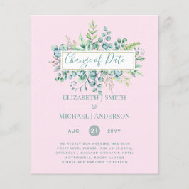 Änderung von Plänen Datum Grüne Eukalyptus Ereigni