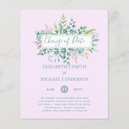 Änderung von Plänen Datum Grüne Eukalyptus Ereigni