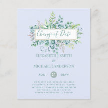 Änderung von Plänen Datum Grüne Eukalyptus Ereigni