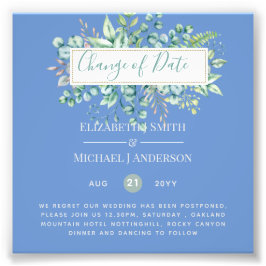 Änderung von Plänen Datum Grüne Eukalyptus Ereigni Fotodruck