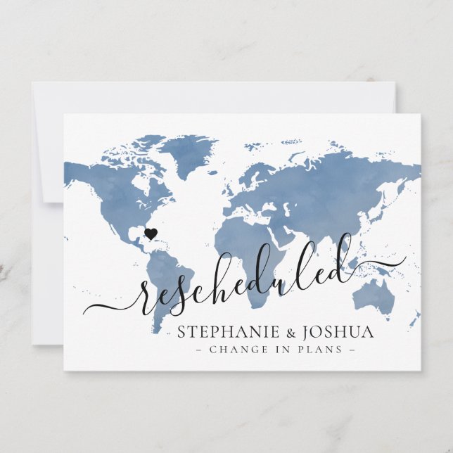 Änderung von Plänen Zurückgestellt Hochzeit in Url Ankündigung (Vorderseite)