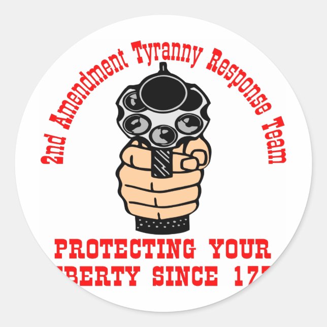 Änderung zum Schutz der Freiheit seit 1776 Runder Aufkleber (Vorderseite)