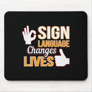 Änderungen in der Gebärdensprache leben ASL Interp Mousepad