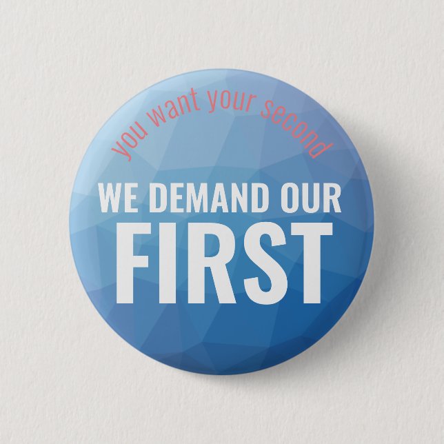 Änderungs-geometrisches Blau des Button (Vorderseite)