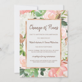 Änderungspläne Hochzeitswasser Farbe Gold Blumenro Save The Date