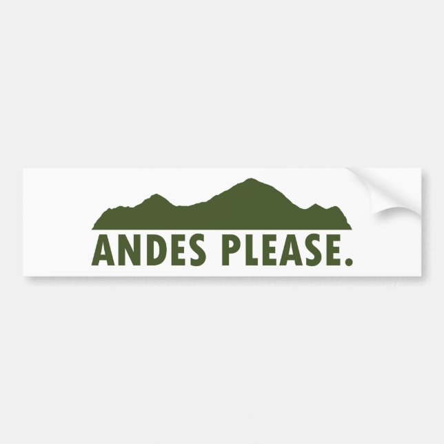Andes bitte autoaufkleber (Vorne)