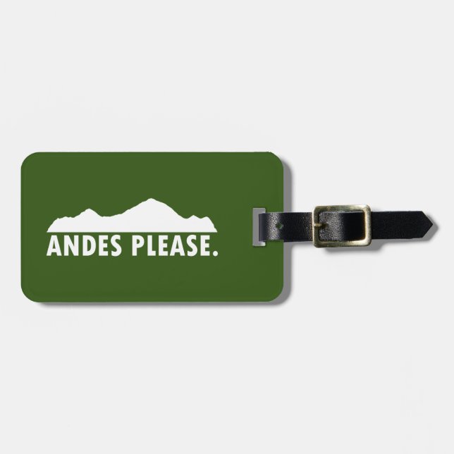 Andes bitte gepäckanhänger (Vorderseite horizontal)