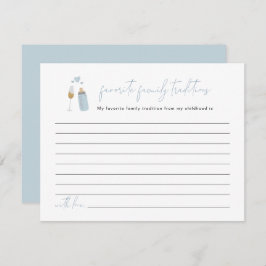 ANDI Blue Poppin Flaschen Familie Traditionen Encl Begleitkarte