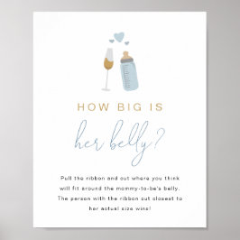 AnDI Blue Poppin Flaschen wie groß ist ihr Bauch Poster