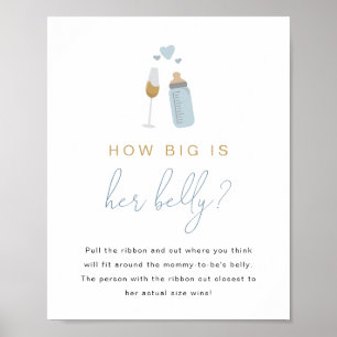 AnDI Blue Poppin Flaschen wie groß ist ihr Bauch Poster