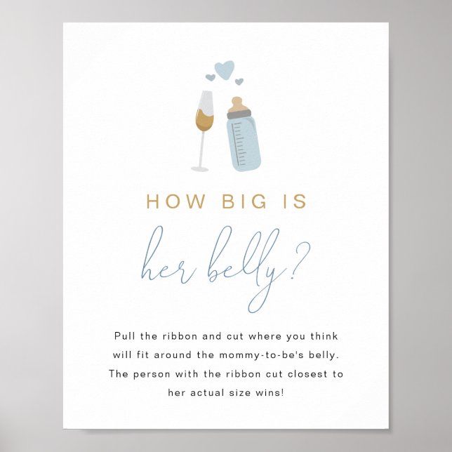 AnDI Blue Poppin Flaschen wie groß ist ihr Bauch Poster (Vorne)