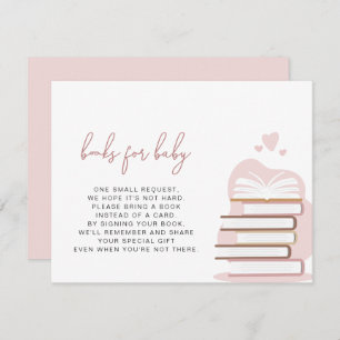 ANDI Dusty Rose Blush Pink Books for Baby Card Einladung