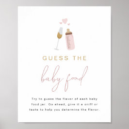 ANDI Pink Poppin Flaschen Raten Sie das Baby Food Poster