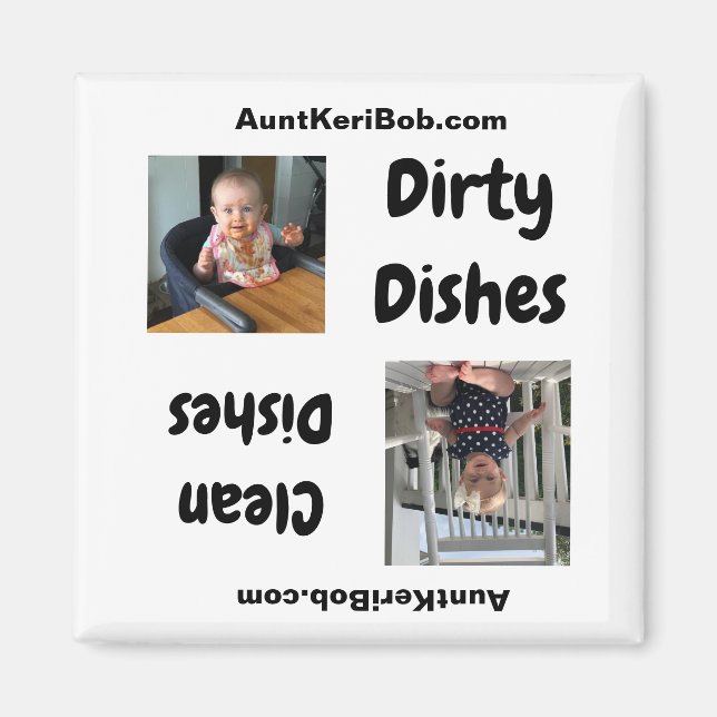 AndiBob Clean and Dirty Dishes Magnet (Vorne)