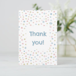Andie Confetti Watercolor Dots Danke Karte