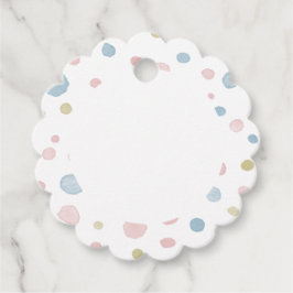 Andie Confetti Watercolor Dots Favor Tags Geschenkanhänger