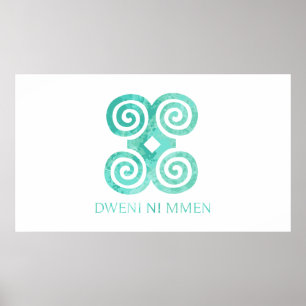 Andika Symbol für Demut Dweni Ni Mmen Geschenkidee Poster
